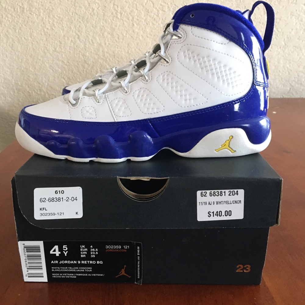 Air Jordan 9 Retro Kobe Bryant PE Size 5 GS DS